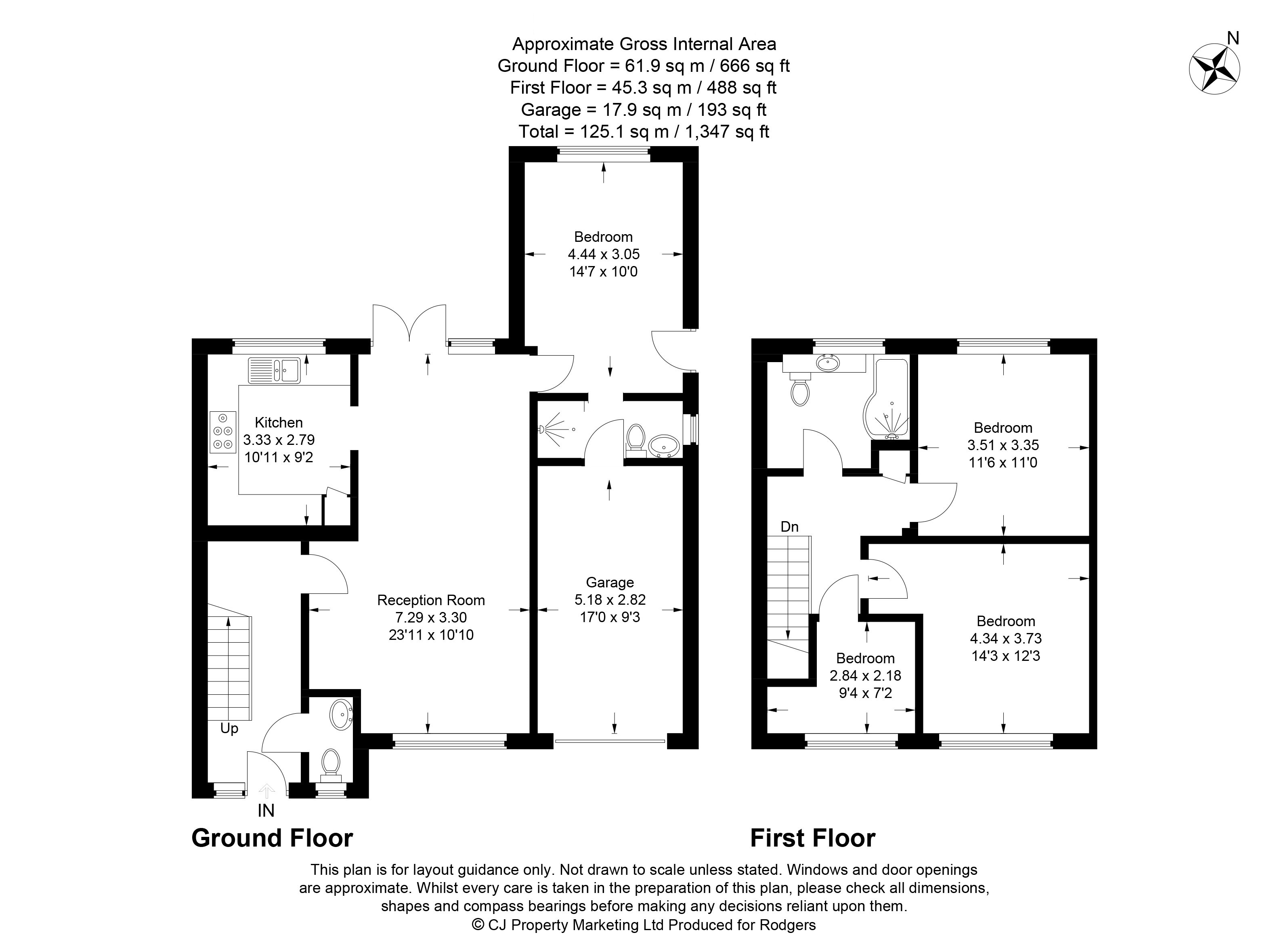 Floorplans For Hill End Road, Harefield, Middlesex