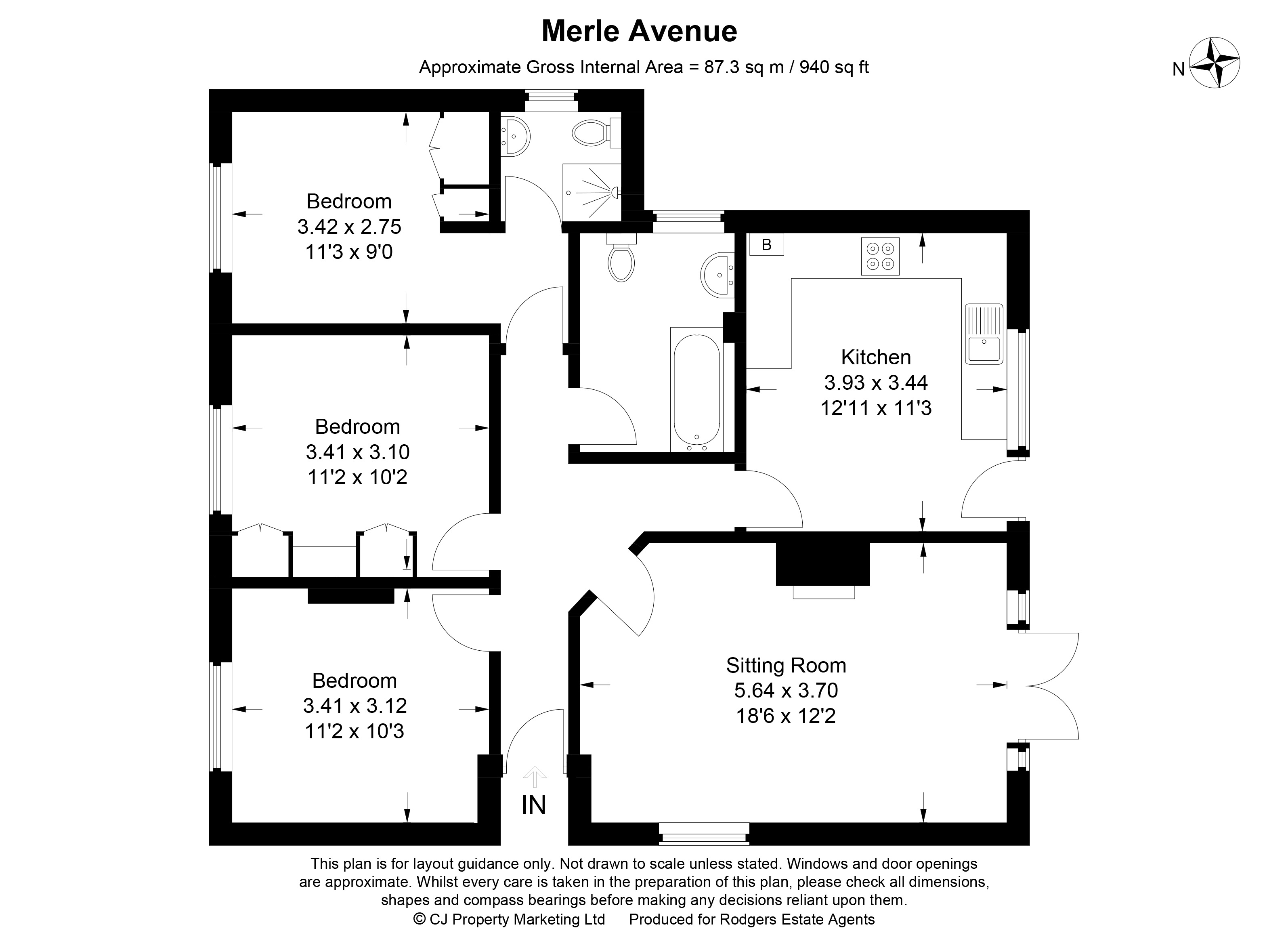 Floorplans For Merle Avenue, Harefield, Middlesex