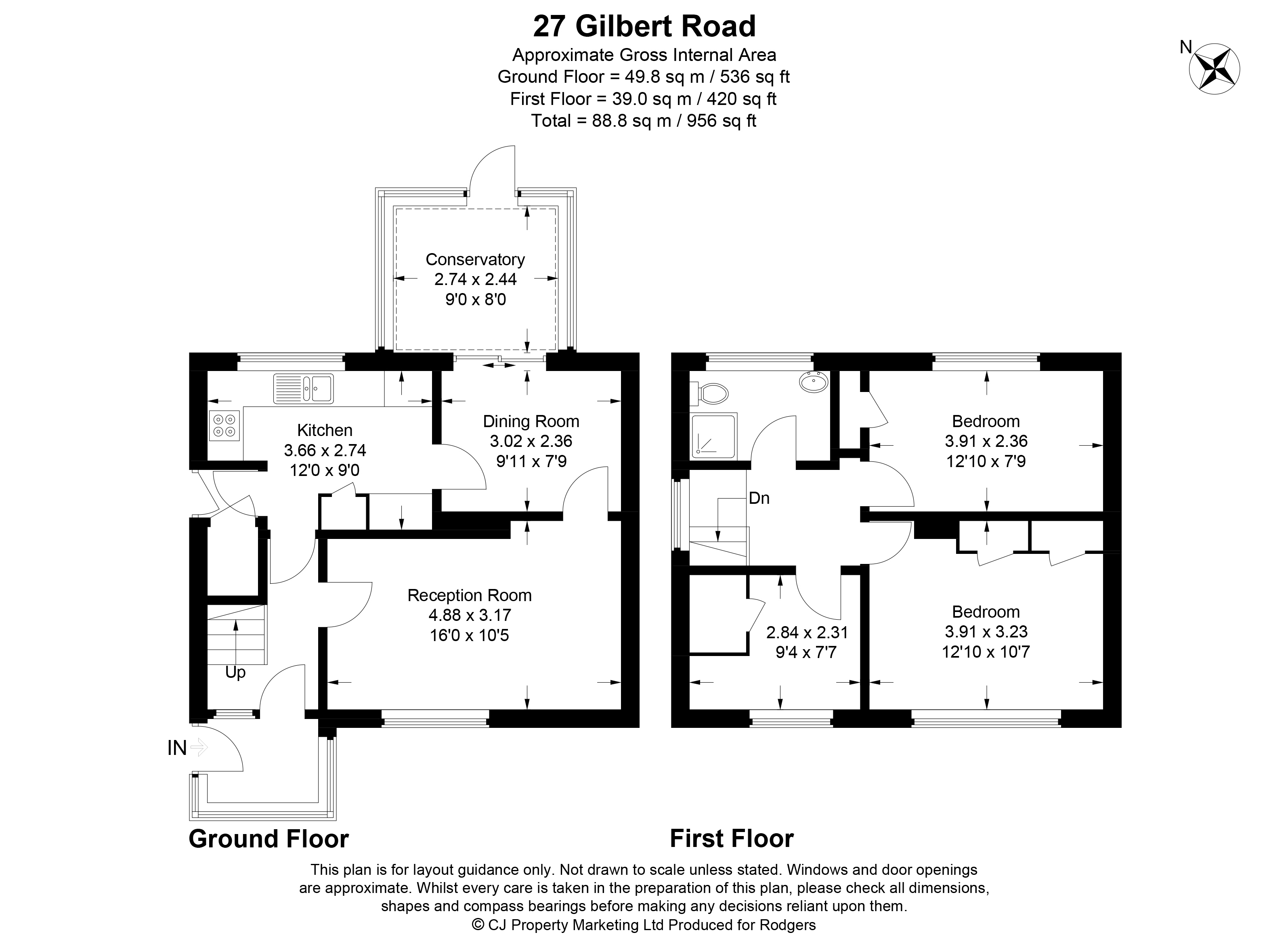 Floorplans For Gilbert Road, Harefield, Middlesex