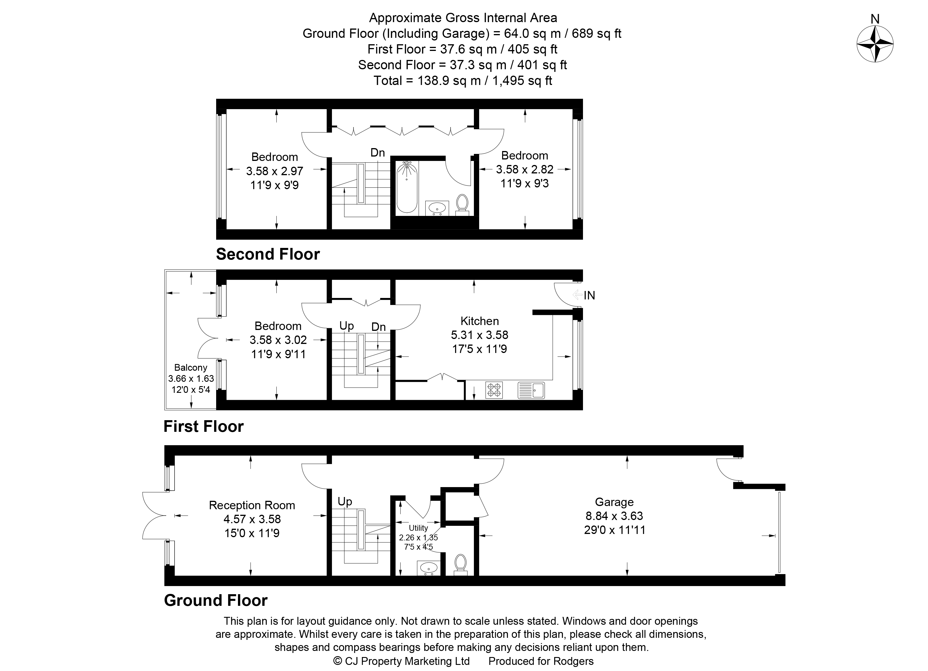 Floorplans For Sanctuary Close, Harefield, Middlesex