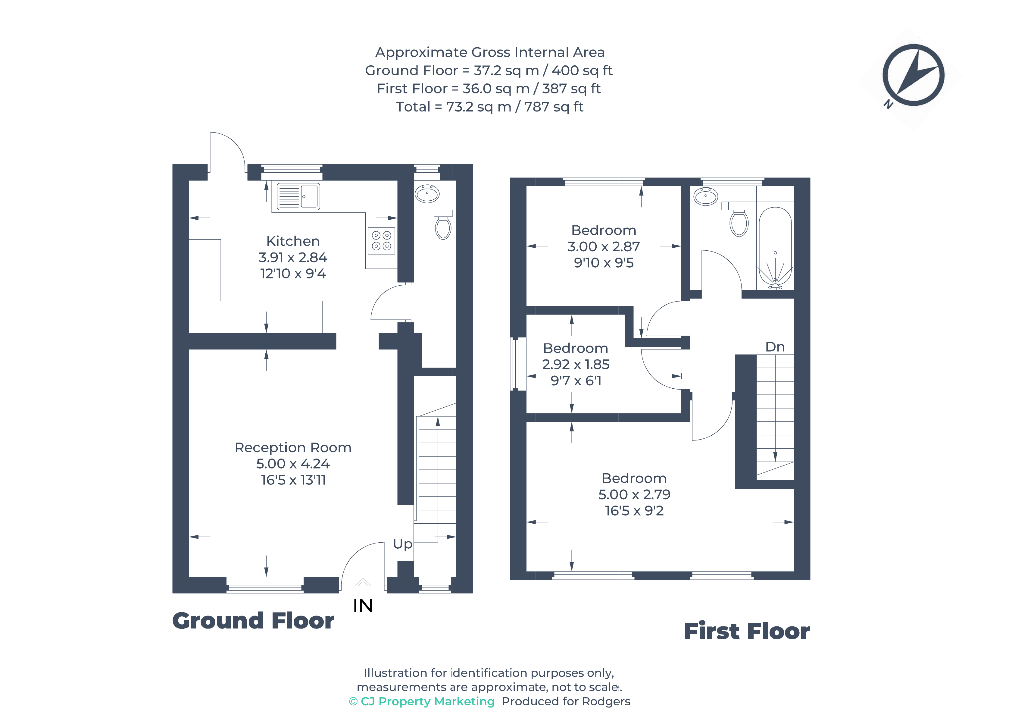 Floorplans For Vernon Drive, Harefield, Middlesex