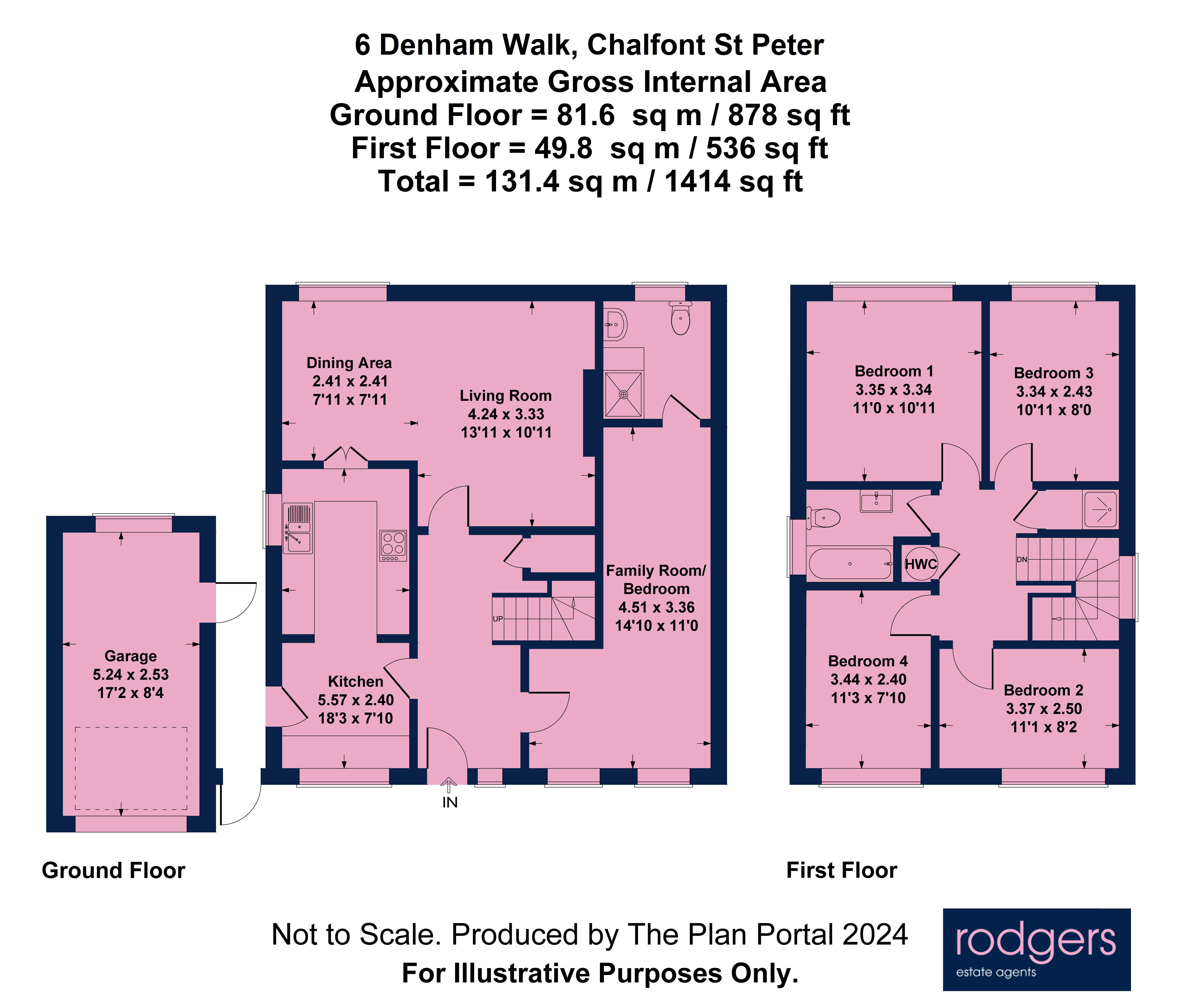 Floorplans For Denham Walk, Chalfont St Peter, Buckinghamshire