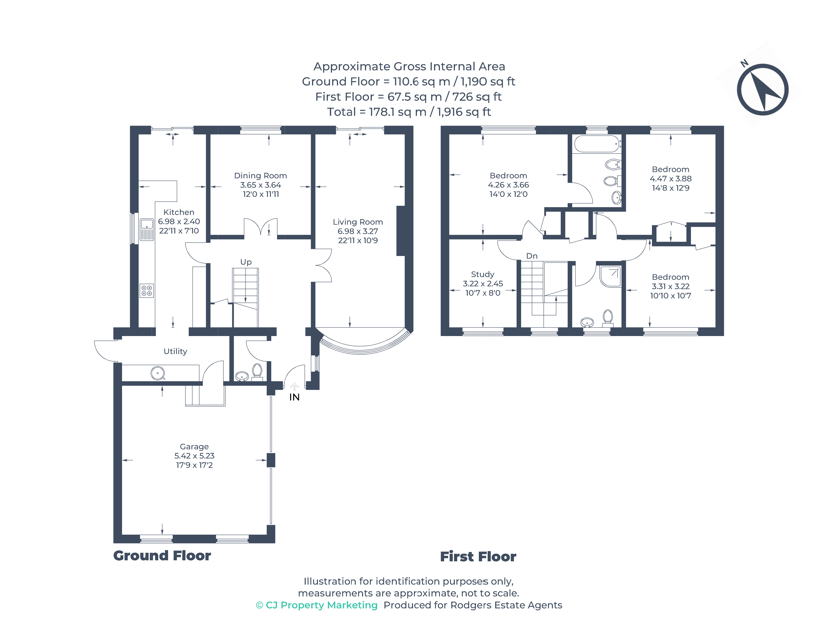Floorplans For Cherry Acre, Chalfont St Peter, Buckinghamshire
