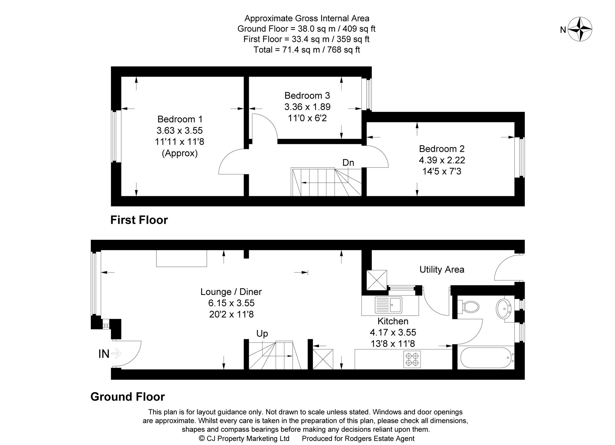 Floorplans For Park Lane, Harefield, Middlesex