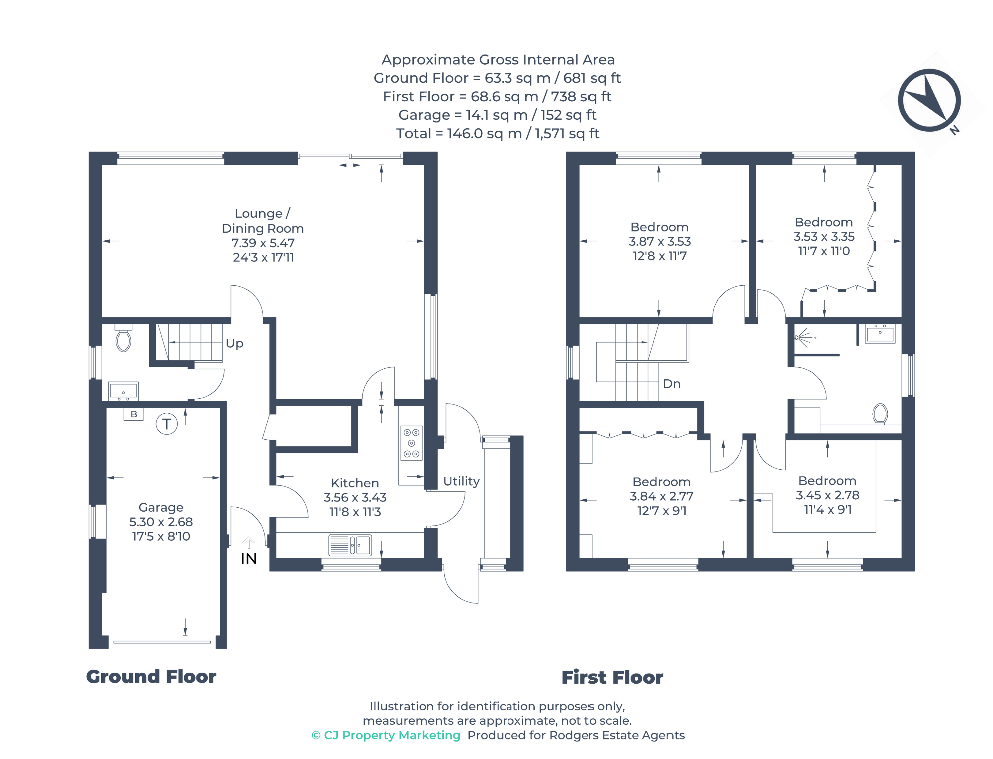 Floorplans For Fieldway, Chalfont St Peter, Buckinghamshire