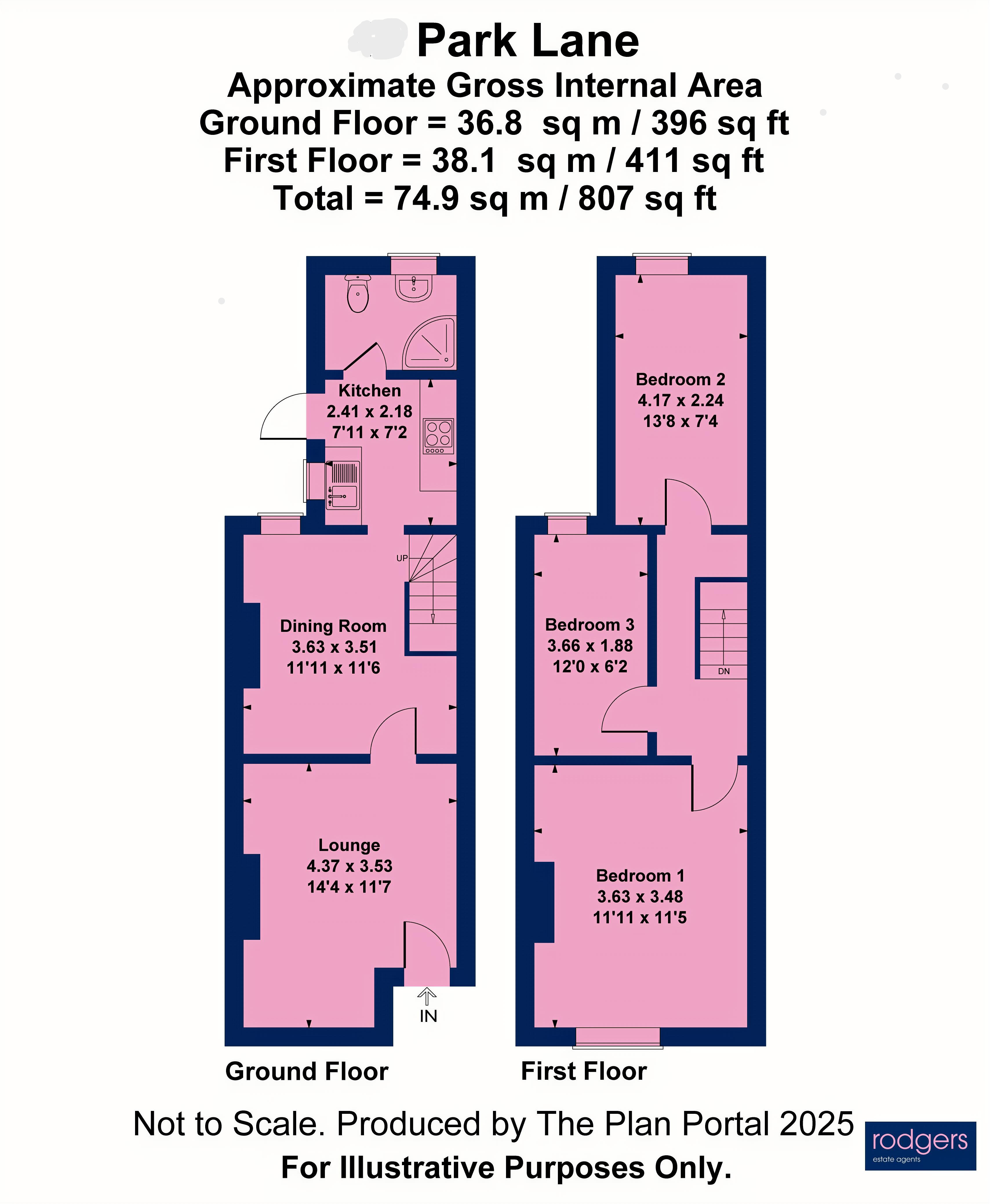Floorplans For Park Lane, Harefield, Middlesex
