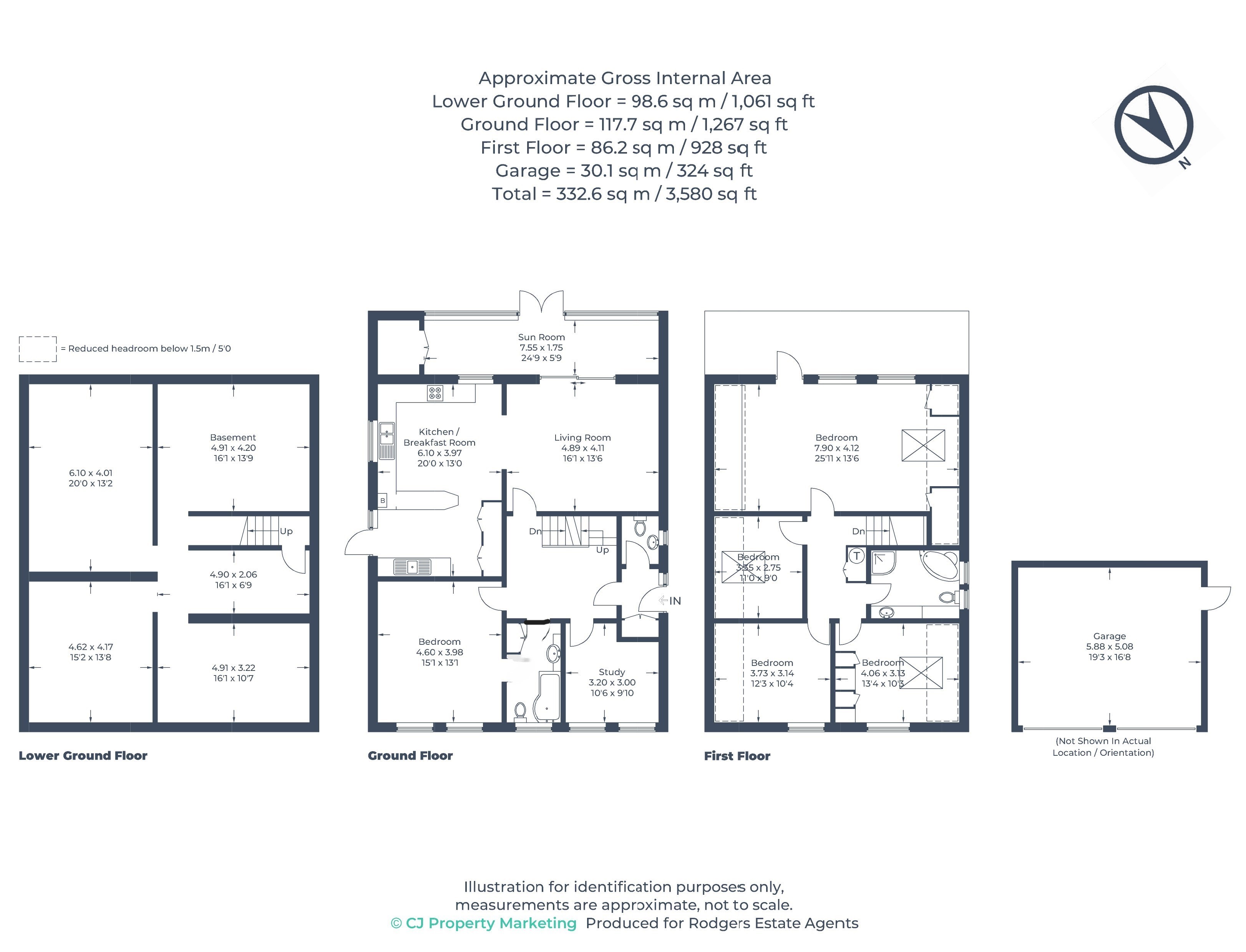 Floorplans For Bottrells Lane, Chalfont St Giles, Buckinghamshire
