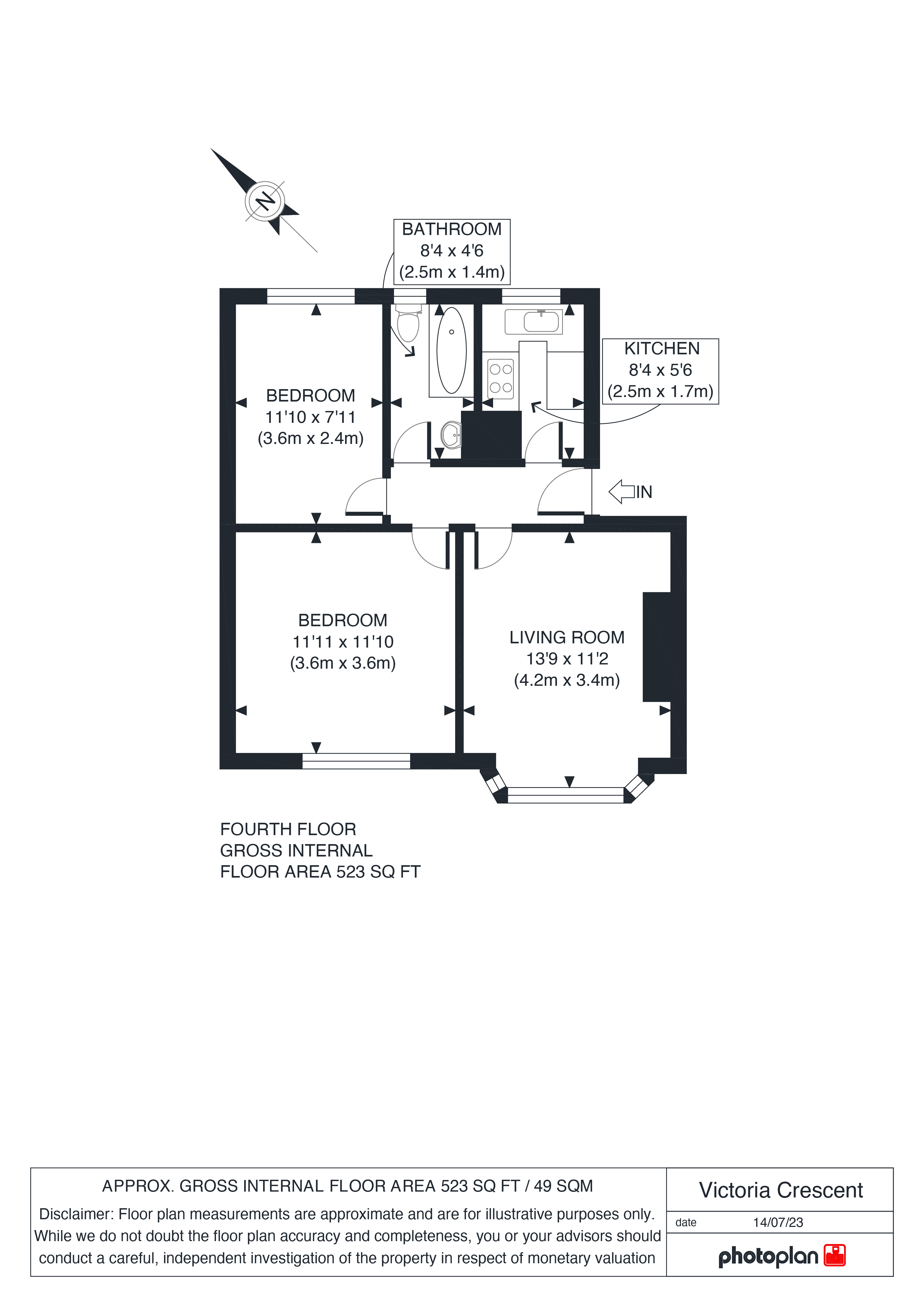 Floorplans For Compton Court, Victoria Crescent, London