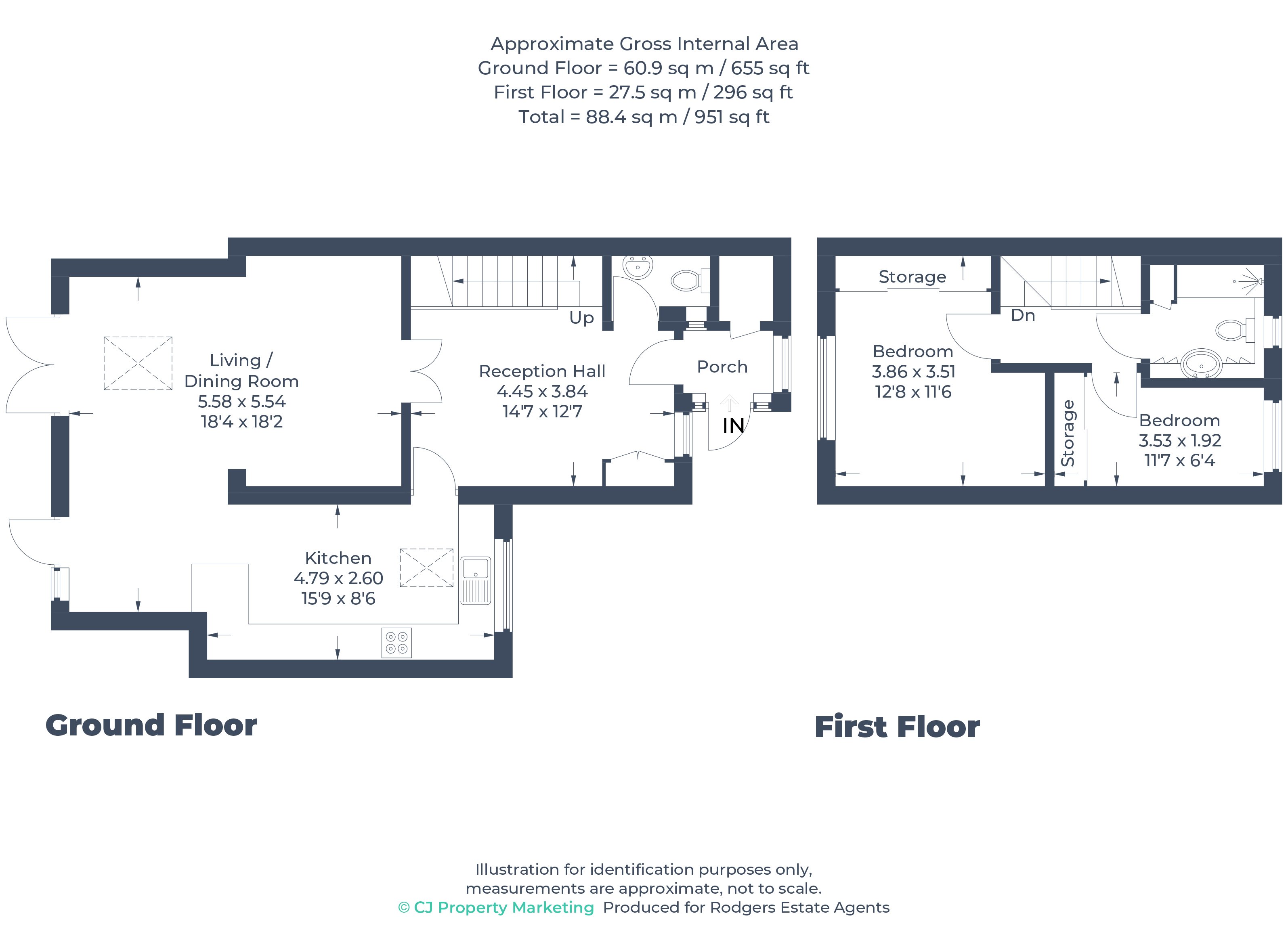 Floorplans For Anderson Close, Harefield, Middlesex